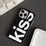 Personalized English Letters Kiss Simple Soft Case For iPhone