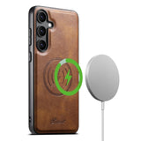 Magnetic Wireless Charging Leather Phone Case Suitable for Samsung