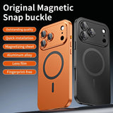 Fashion Aluminum Metal Magnetic Glass Lens Backboard Case for iPhone
