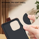 Vintage Wax Leather Top & Bottom Flip Case for iPhone