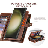 Leather Detachable Magnetic Flip Wallet Case for Samsung