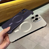 Ultra Thin Frameless Shockproof Lens Protector Magnetic Case for iPhone