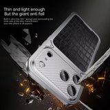 Crocodile Texture Metal Magnetic Shockproof Case for iPhone