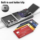Flip Card Slot Shockproof Hard Case for Samsung