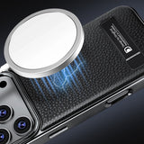 Magnetic Charging with Stand Leather Case for iPhone