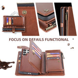 Leather Detachable Magnetic Flip Wallet Case for Samsung