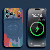 Silicone Graffiti Smile Magsafing Case for iPhone