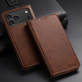 Leather Flip Wallet Phone Case For iPhone