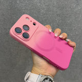 Gradient Pattern Magnetic Silicone Phone Case For iPhone