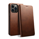 Leather Flip Wallet Phone Case For iPhone