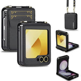 Crossbody Lanyard & Card Slots Leather Case for Samsung Z Flip