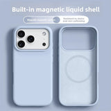 Liquid Silicone Magnetic Soft Phone Case for iPhone