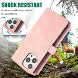 Retro Card-Slot Wallet Crossbody Leather Case for iPhone