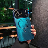 Colorful Feather Pattern Frosted Electroplated Phone Case for IPhone