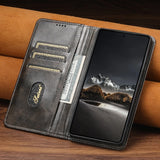 Leather Magnetic Card Slot Flip Case for Samsung