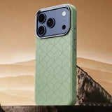 Minimalist Magic Cube Texture Leather Shockproof Case for iPhone