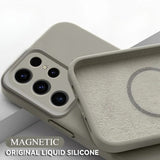 Original Liquid Silicone Magnetic Case For Samsung