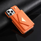 Leather Crossbody Card Slots Wallet Case for iPhone