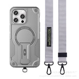 Outdoor Sports Crossbody Long Strap Magnetic Bracket Case for iPhone