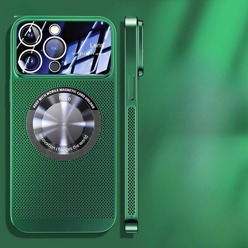 Hollow heat dissipation mesh magnetic Case For iPhone