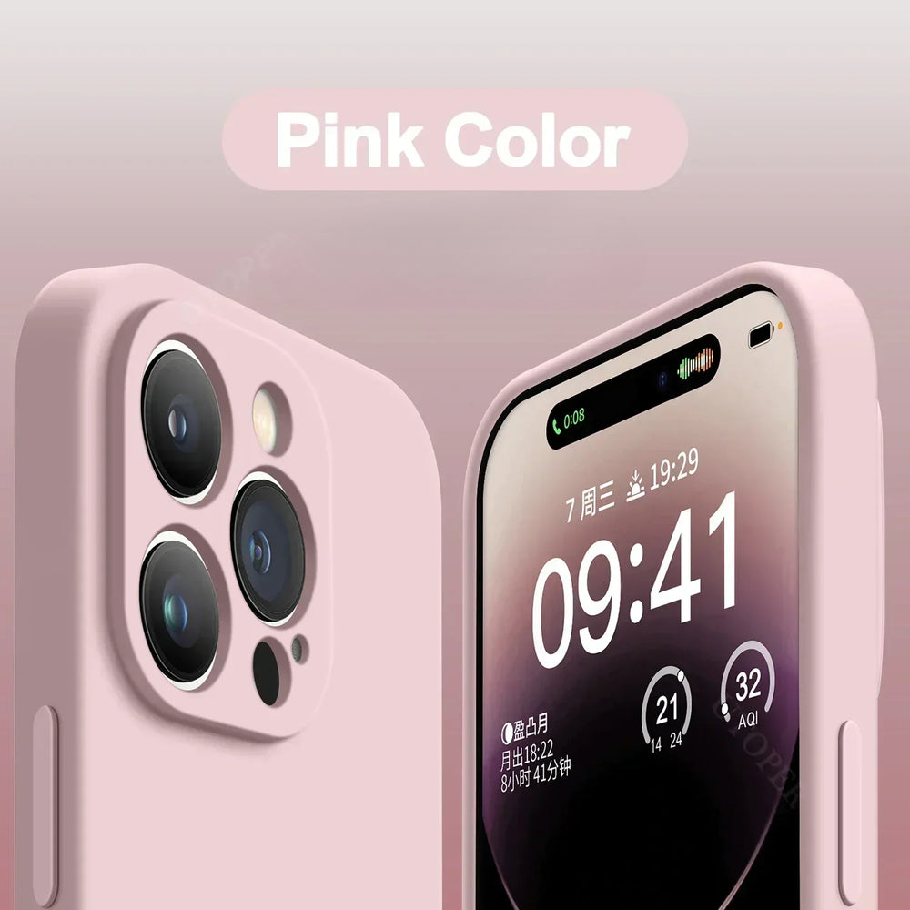 Original Liquid Soft Silicone Phone Case For iPhone