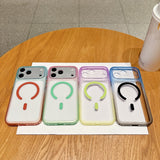 Acrylic Clear Two‑Tone Magnetic Case for iPhone