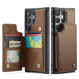 Leather Kickstand RFID Blocking Card Wallet Phone Case for Samsung