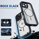 Cooling Frame Magnetic Clear Phone Case For iPhone