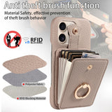 Leather Crossbody Wallet Shockproof Case for iPhone