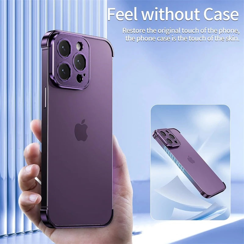 Metal Corner Frameless Bumper Shockproof Case for IPhone