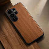 Stylish Premium Wood Grain PU Case for Samsung