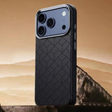 Minimalist Magic Cube Texture Leather Shockproof Case for iPhone
