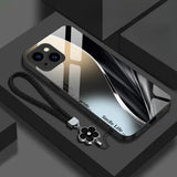 Cool Streamline Pattern Electroplated Case with Lanyard for iPhone