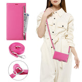 Minimalist Leather Wallet Case with Lanyard for iPhone