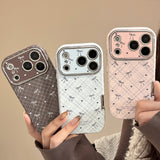 Vintage Plaid Bow Leather Soft Full Wrap Case for iPhone