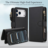 Leather Crossbody Wallet Magnetic Charging Case for iPhone