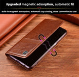 Business Genuine Leather Flip Card Slot Case for iPhone