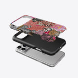 Pink Feline Collage Magnetic Double-layer Tough Phone Case for IPhone