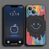 Silicone Graffiti Smile Magsafing Case for iPhone