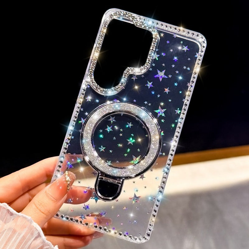 Rhinestone Glitter Transparent Phone Case for Samsung