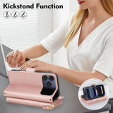 Fashion Rhombus Leather Multi-Function Wallet Case for iPhone