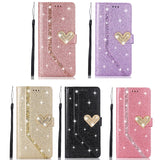 Shiny Wallet Flip Leather Phone Case For Samsung
