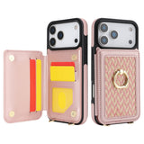 Woven Texture Card Slot Leather Case for iPhone
