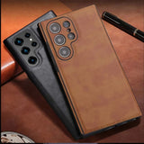 Vintage PU Leather Shockproof Case for Samsung