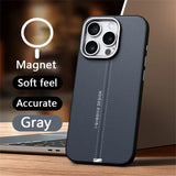 Luxury Business Leather Magnetic Case For iPhone