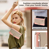 Fashion Leather Wallet Case with Lanyard for iPhone