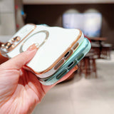 Large Wave Magnetic Side-Heart Phone Case for iPhone