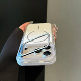 Magnetic Shockproof Case with Lens Film & Lens Holder for iPhone