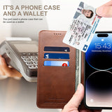 Leather Flip Wallet Phone Case For iPhone