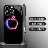Tech Style Colorful Apple Pattern Electroplated Case for iPhone
